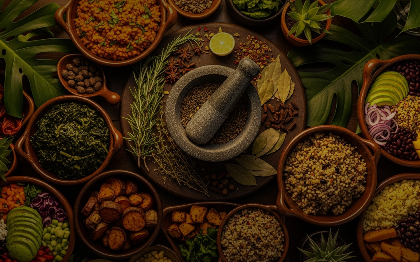 African plant-based feast